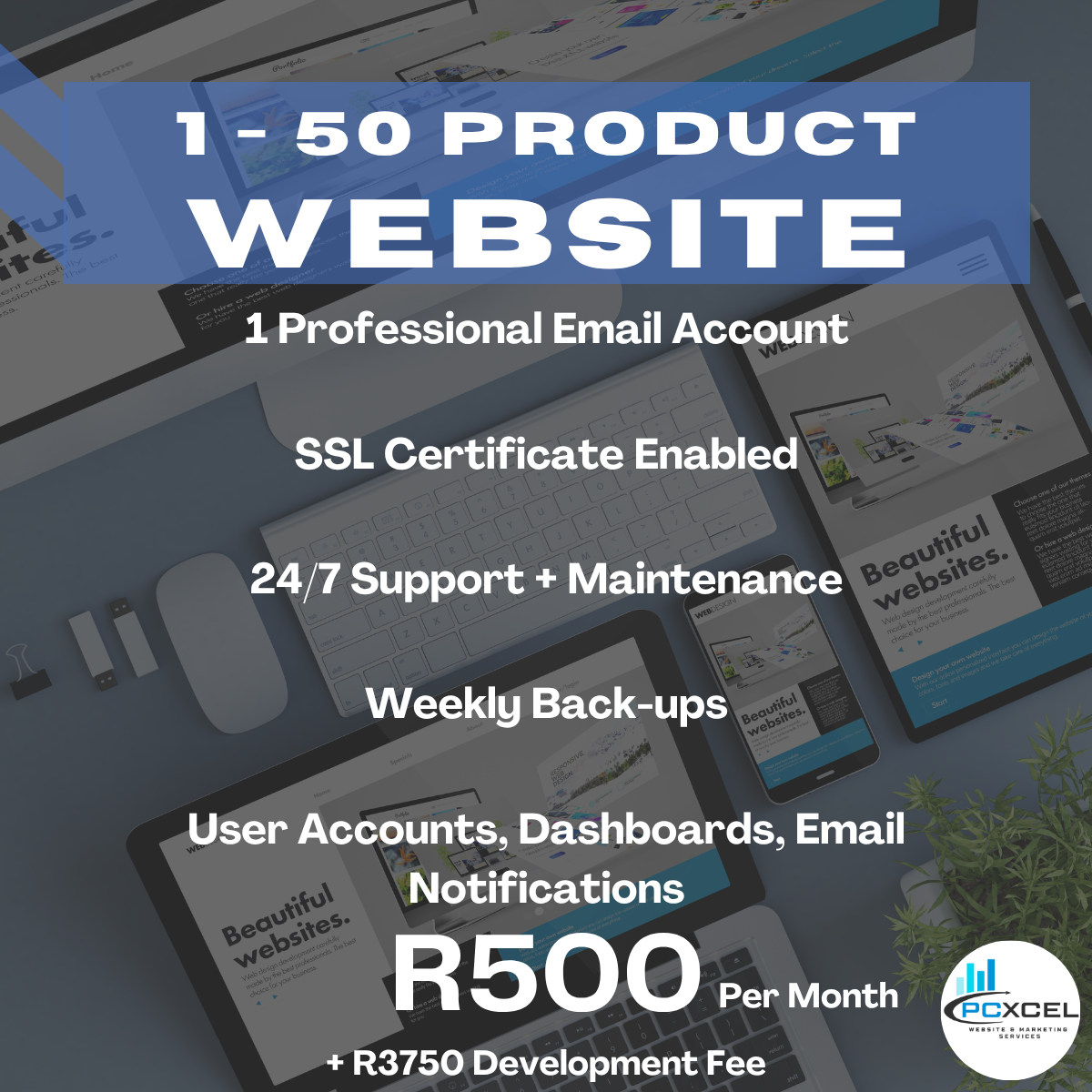 1 – 50 Product eCommerce Website
