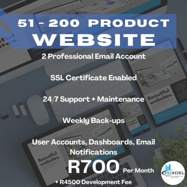 50 – 200 Product eCommerce Website